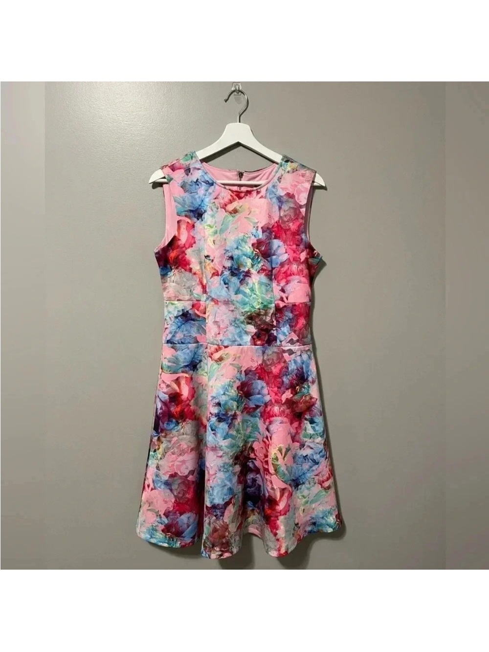 Melanie Lyne Floral Sleeveless Fit & Flare Lined Dress